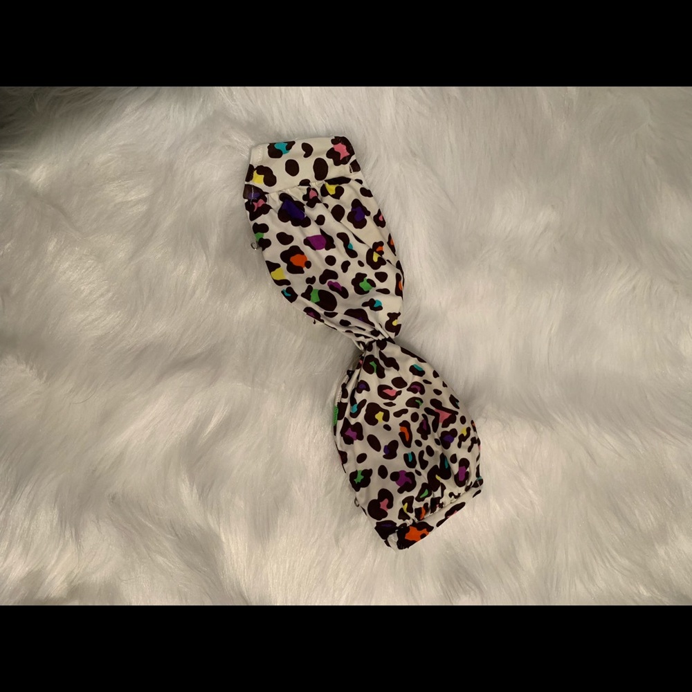 Victoria’s Secret sexy cheetah bandeau swim top